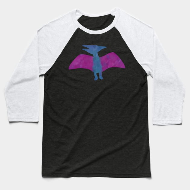 watercolor pterodactyl dinosaur Baseball T-Shirt by SRSigs